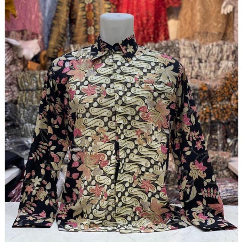 IndahKebaya | 50+ MOTIF / KEMEJA PANJANG PRIA / KEMEJA BATIK KEKINIAN / KEMEJA COUPLE KEBAYA / HITAM