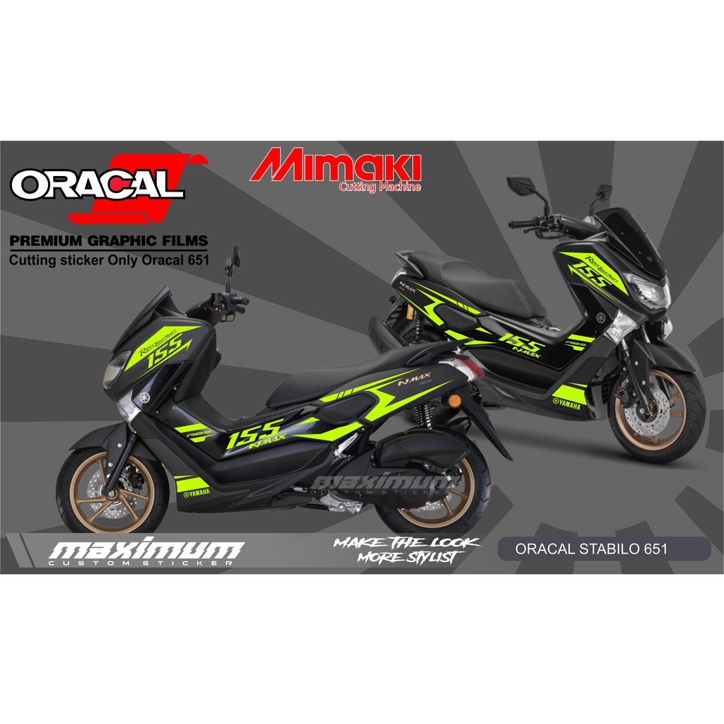 STICKER CUTTING NMAX - STRIPING STIKER ORACAL HIJAU STABILO TERMURAH