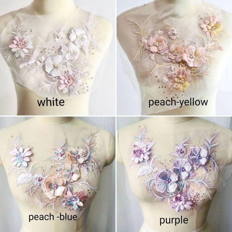 lace bordir bunga 3d,wedding lace