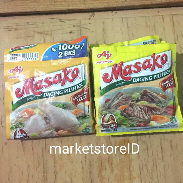 

Masako Sachet - Rasa Ayam dan Sapi per 1gt - marketstoreID