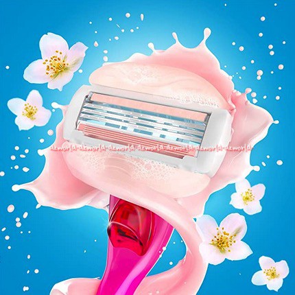 Gillete Venus Comfortglide White Tea Refill 4pcs Shaving Women Gilete Gillete Isi Ulang Pisau Cukur Wanita Cewek Perempuan