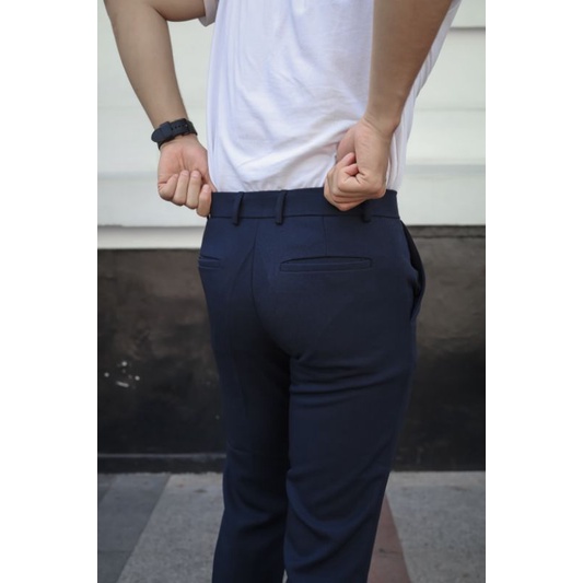 Mubeng - Celana  Ankle Slimfit Navy