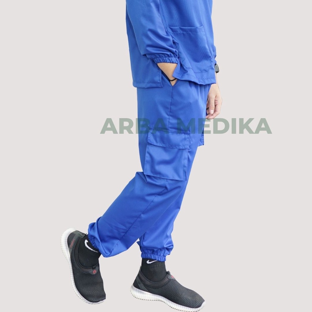 Baju Ok Oka JOGGER Cargo Toyobo Jaga Dokter Scrub Medis Perawat Lengan Panjang Karet PART 2