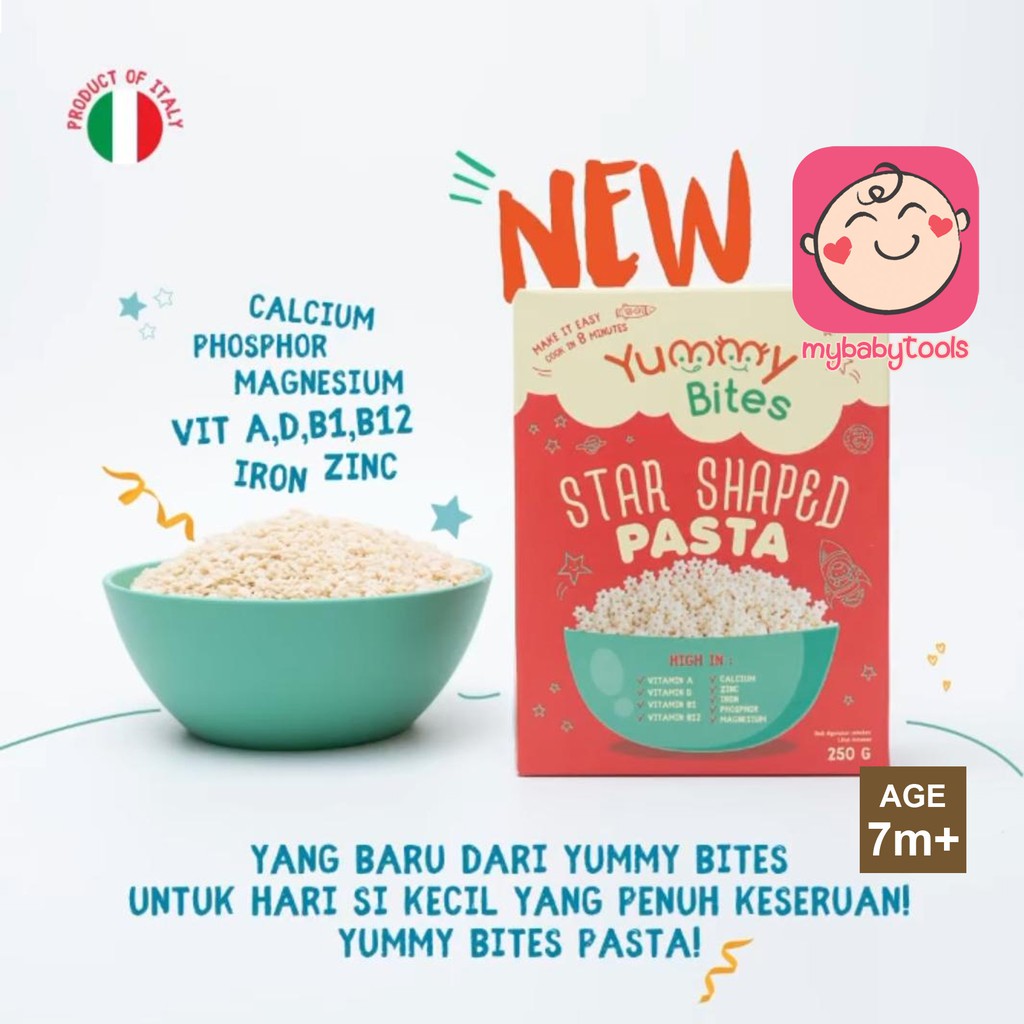 Jual Yummy Bites Star Shaped Pasta 250 Gr Indonesia|Shopee Indonesia
