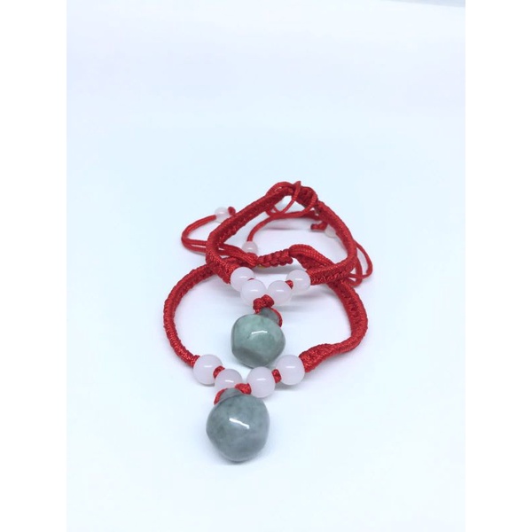 Gelang Tangan Keberuntungan / Gelang Tali Merah Giok / Gelang Feng Shui