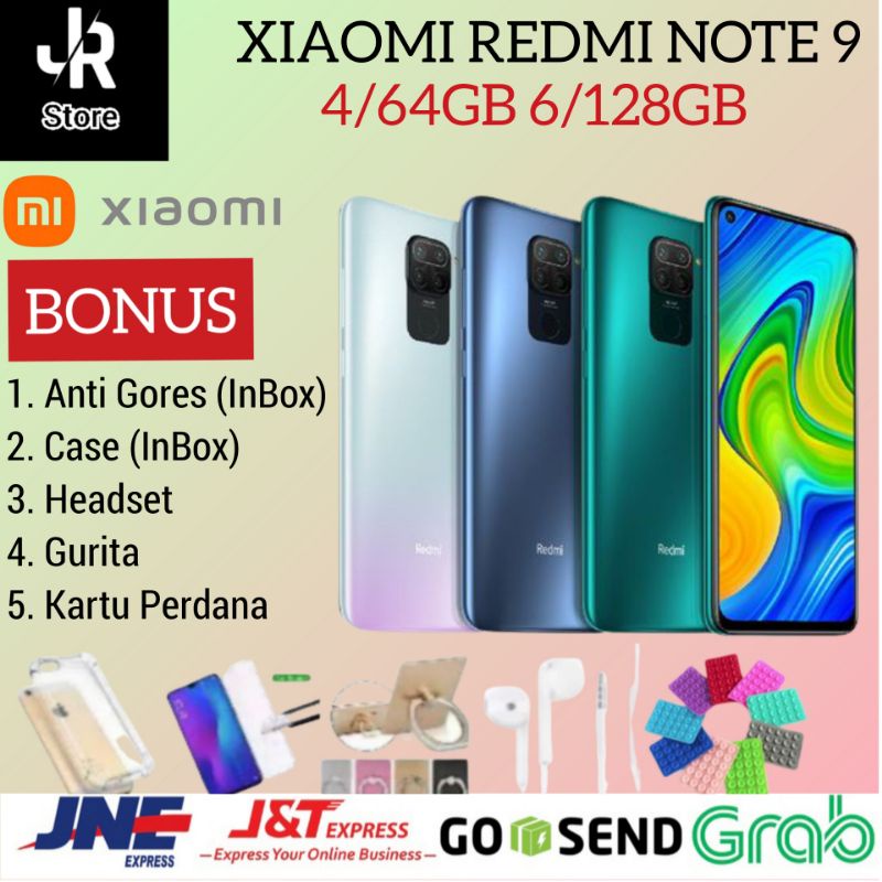 XIAOMI REDMI NOTE 9 RAM 6GB 128GB 4/64GB 6/128GB GARANSI RESMI XIAOMI INDONESIA