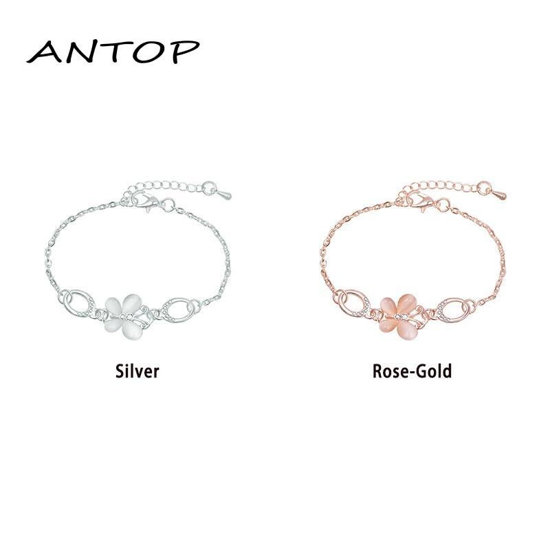 1 Pcs Korean Gelang Titanium Wanita Anti Karat Selamanya Kupu Berlian Bracelet ANTOP