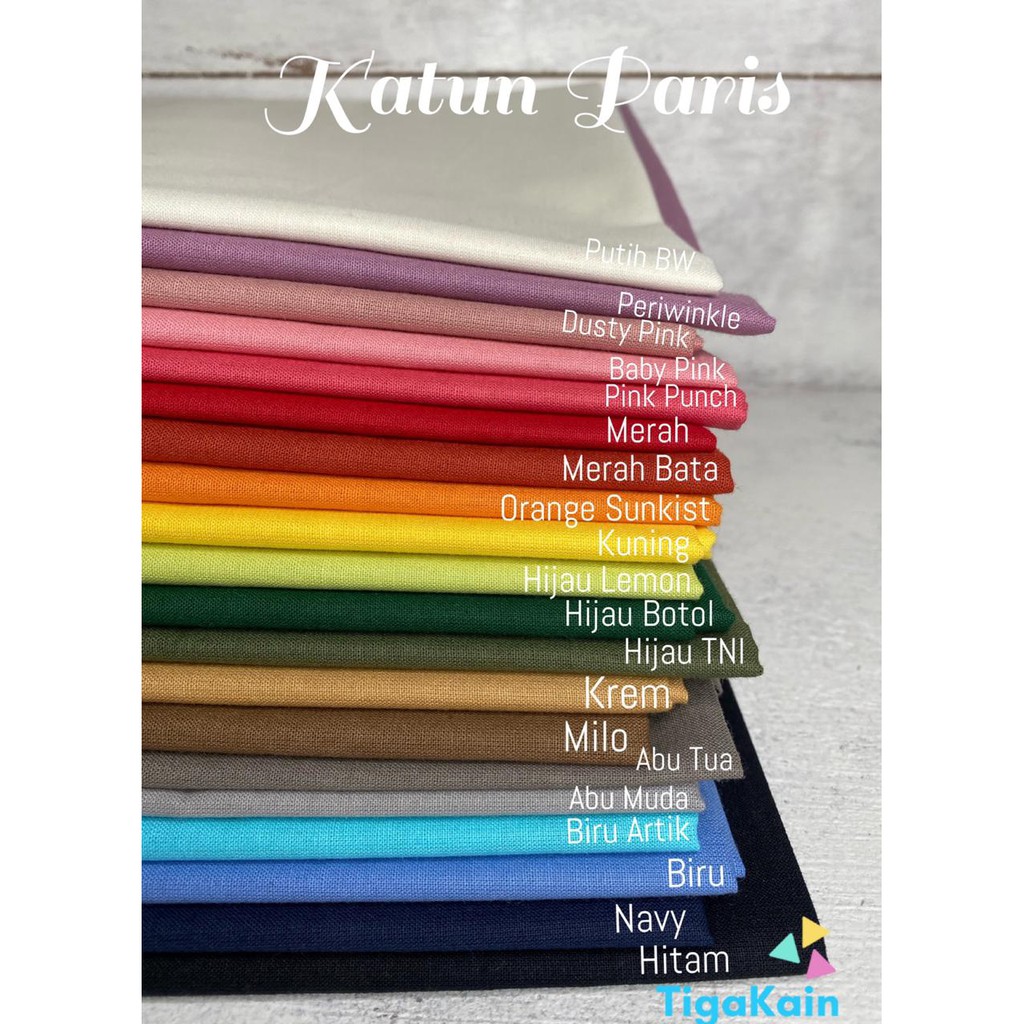 0.5 Meter Bahan Katun Paris Kain Katun