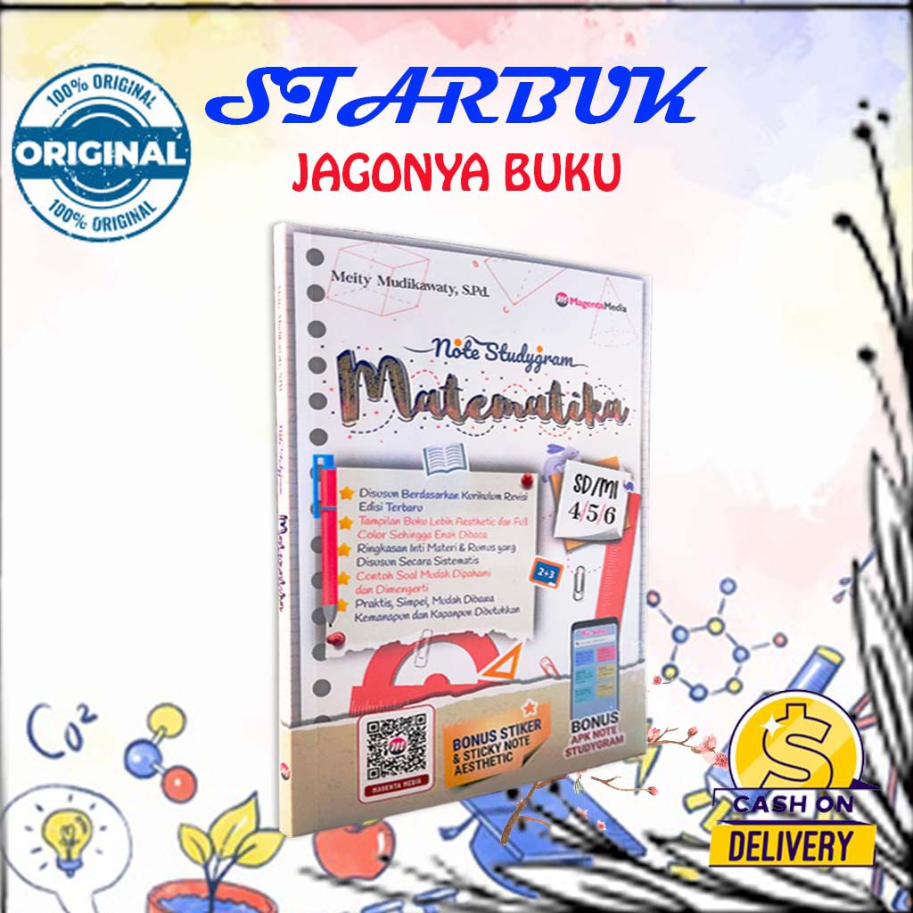 BUKU MATEMATIKA SD - BUKU RUMUS - NOTE STUDYGRAM MATEMATIKA SD-MI KELAS 4-5-6