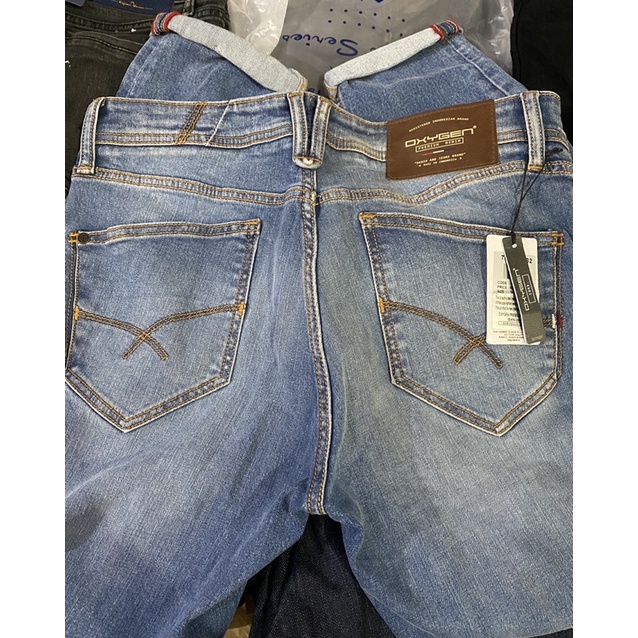 celana oxygen jeans panjang strech size 34 jumbo original 100%