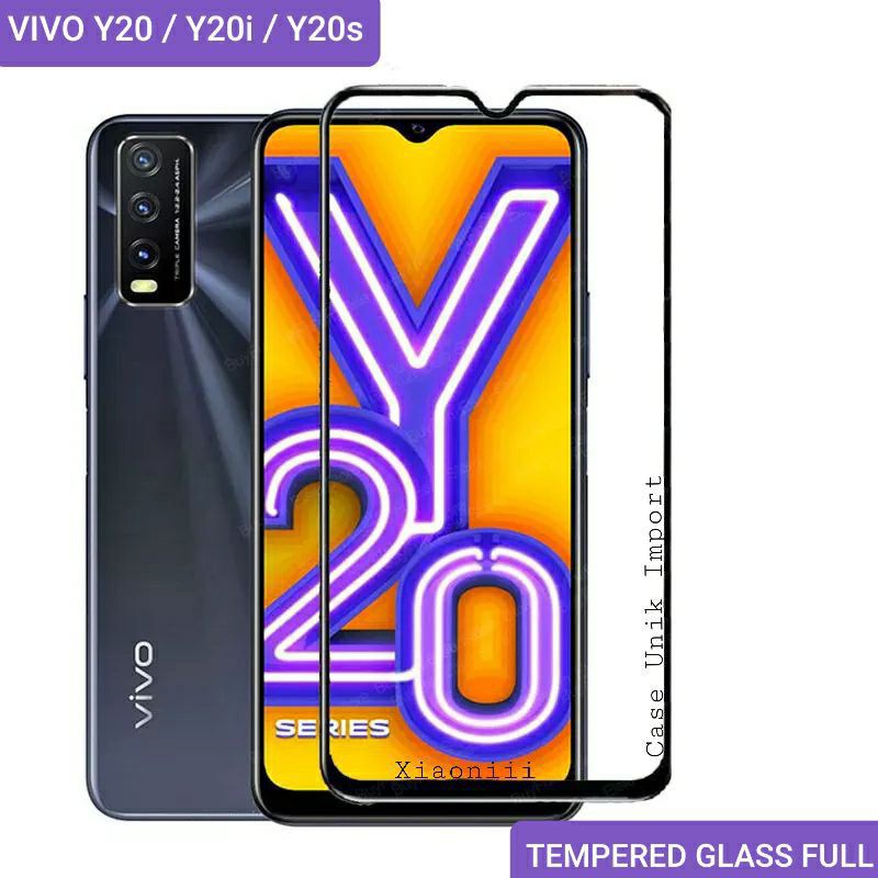 TEMPER TEMPERED GLASS ANTI GORES KACA FULL VIVO Y20 Y12S Y12I Y20S ORIGINAL