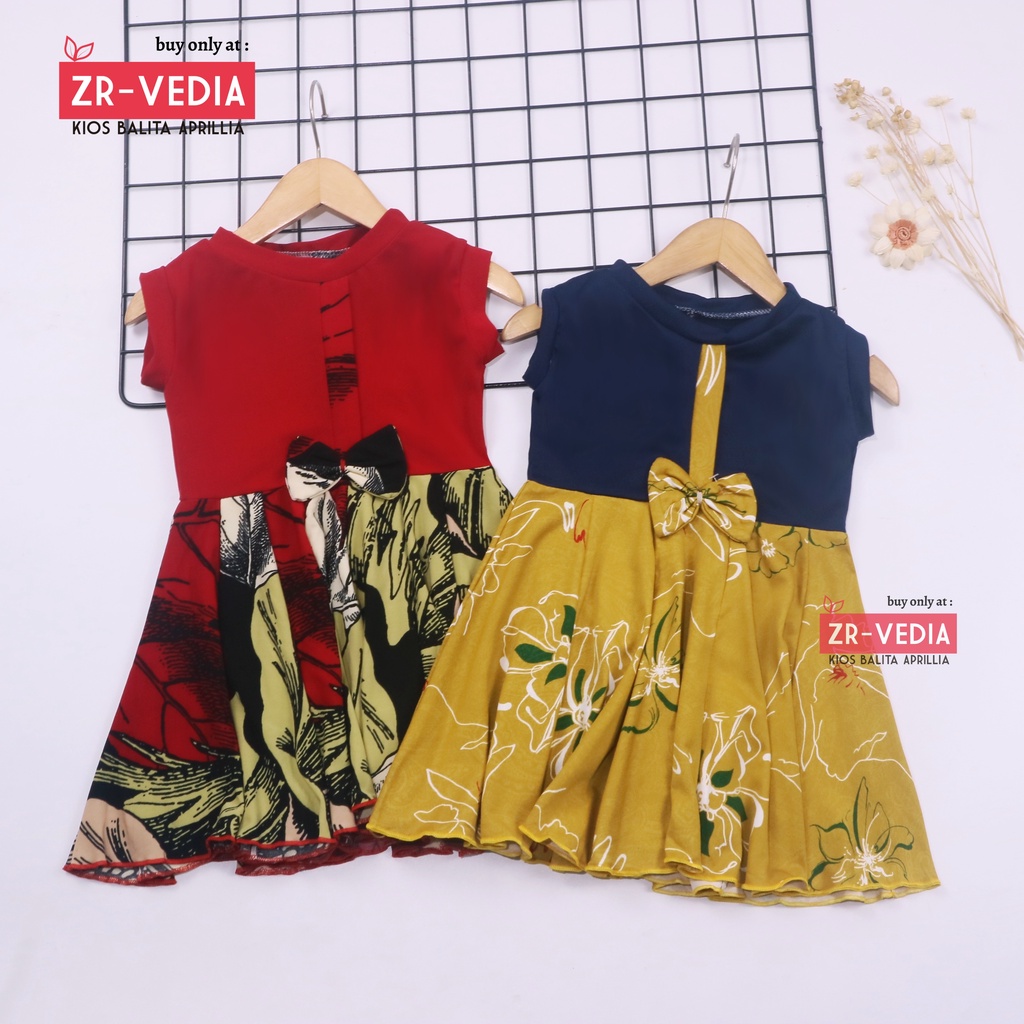 Dress Lala Bayi Uk 3-18 bulan / Baby Anak Perempuan Murah Baju Dres Batik Yukensi Adem  Grosir