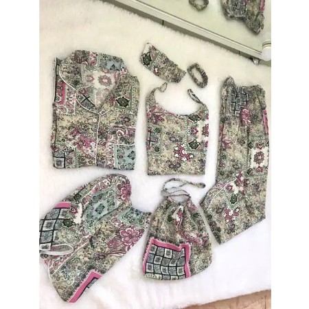 SET PIYAMA SATEN PREMIUM 7IN1 & RAYON 7IN1 READY STOK Kyoro Beauty 7 in 1 - celline-MARIE CREAM