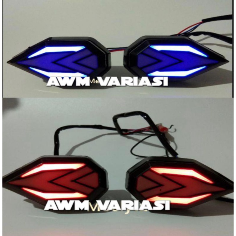 Lampu sein tempel running 2 warna 2 mode senja standby sein ngalir R15,CBR,R25,NINJA,GSX