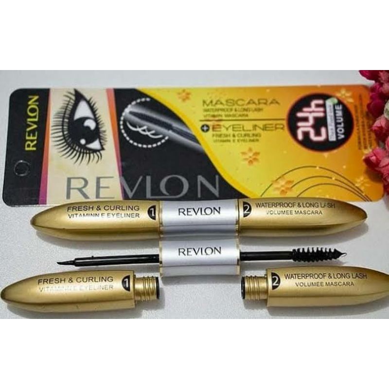 [ ECER ] MASCARA PLUS EYELINER 2IN1 myb  aloevera WATERPROOF / myb  2IN1 MASCARA EYELINER / 2in1 revlon