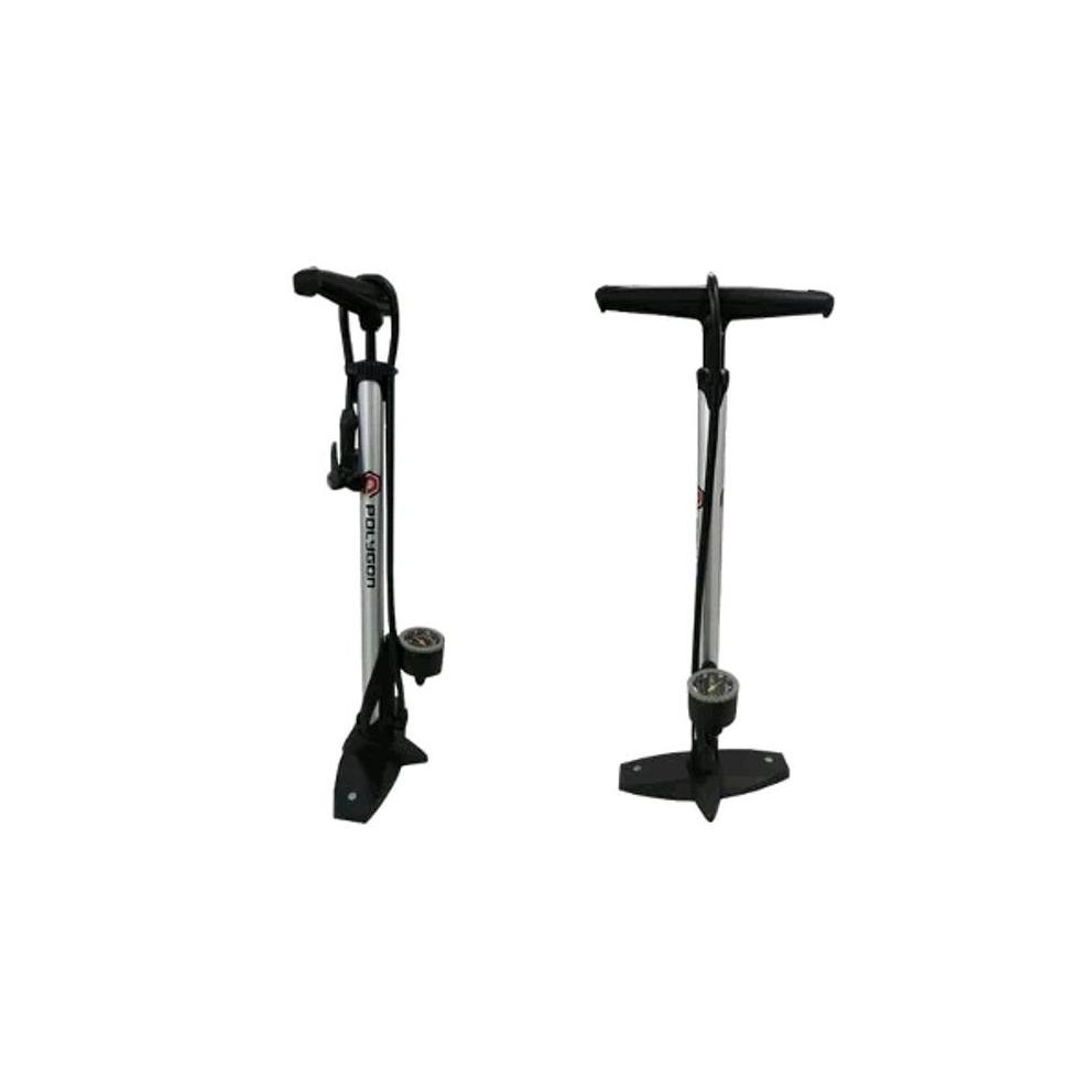 FLOOR PUMP POLYGON WITH GAUGE - POMPA ANGIN BAN SEPEDA - BODY ALLOY