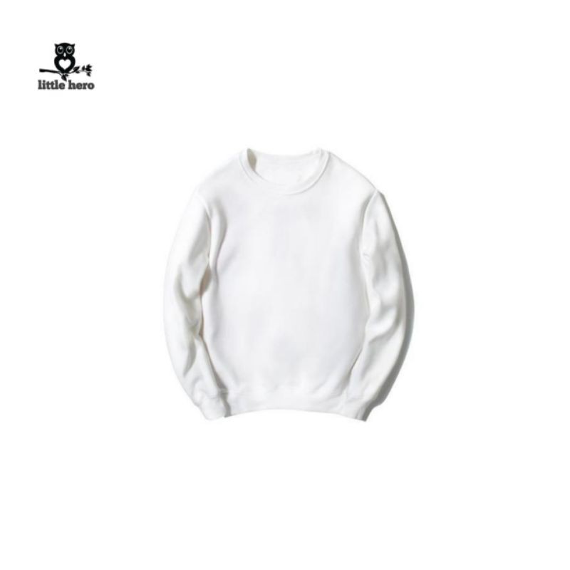 sweater crewneck polos anak LH"PUTIH"