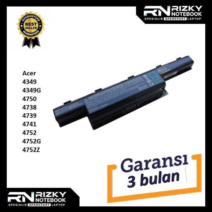 (ORI 100%) Baterai Batre Batrai Laptop Acer 4738 4739 4741 4743 4349 4743 4750 4755 4253 ORIGINAL