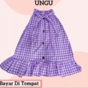 Rok kotak/Rok untuk anak usia 3-20tahun/Rok kotak kancing depan/Roknpanjang motip kotak terbaru