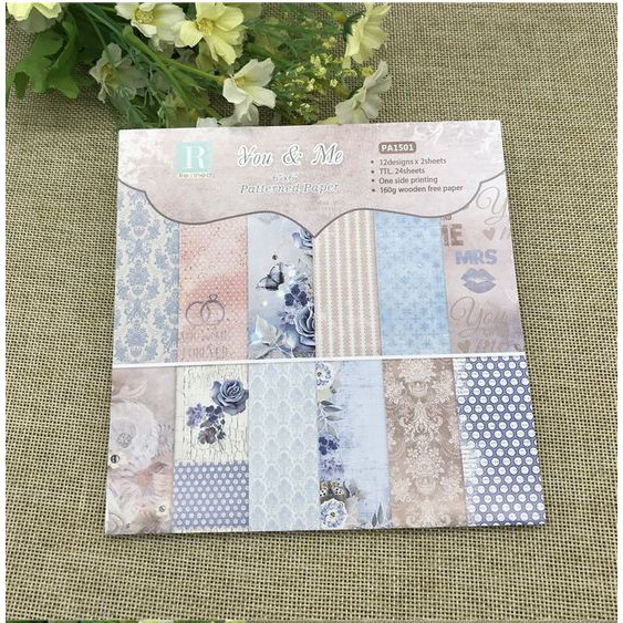 

Scrapbooking Patterned Paper 6"x6" - You & Me (24 sheets)