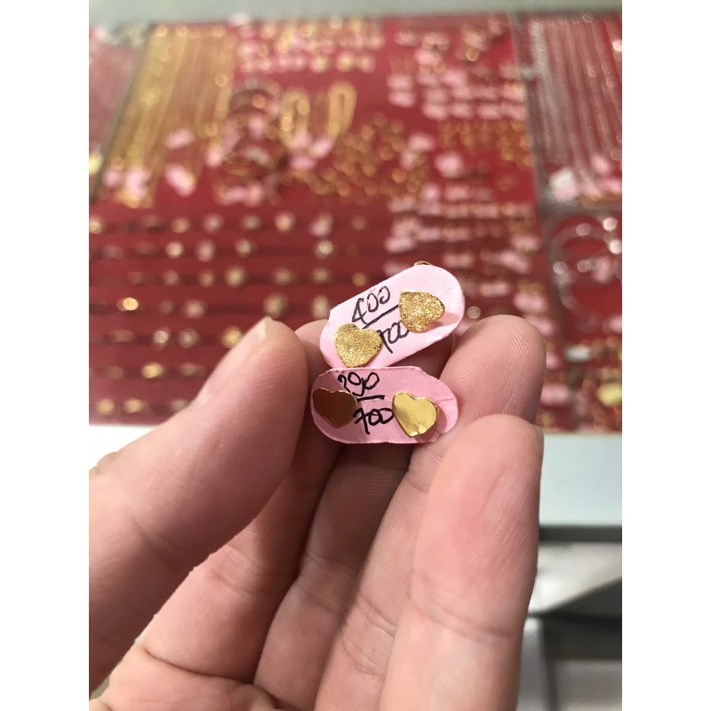 Anting toge love polos ukir kadar 700