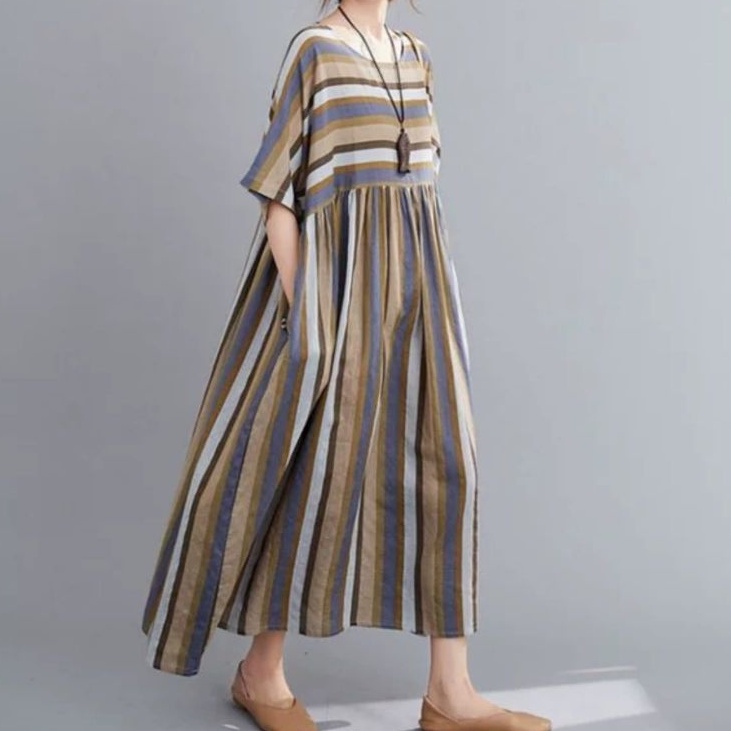 79002 Baju Maxi dress oversized ukuran besar big size wanita import baju maxi dress gaun pesta konda