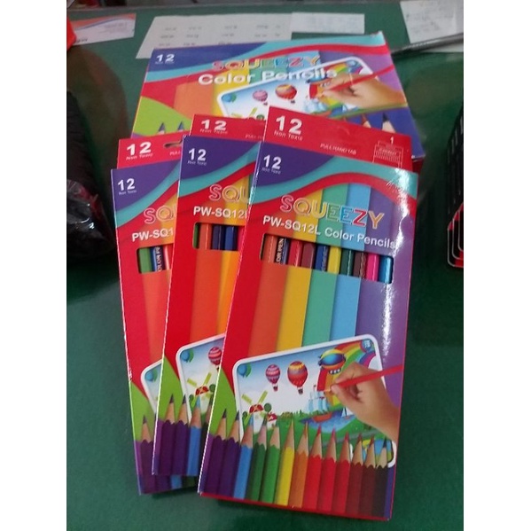 

PENSIL 12 WARNA PANJANG SQUEEZY PW-SQ12L COLOR PENCILS / PENSIL WARNA 12 WARNA