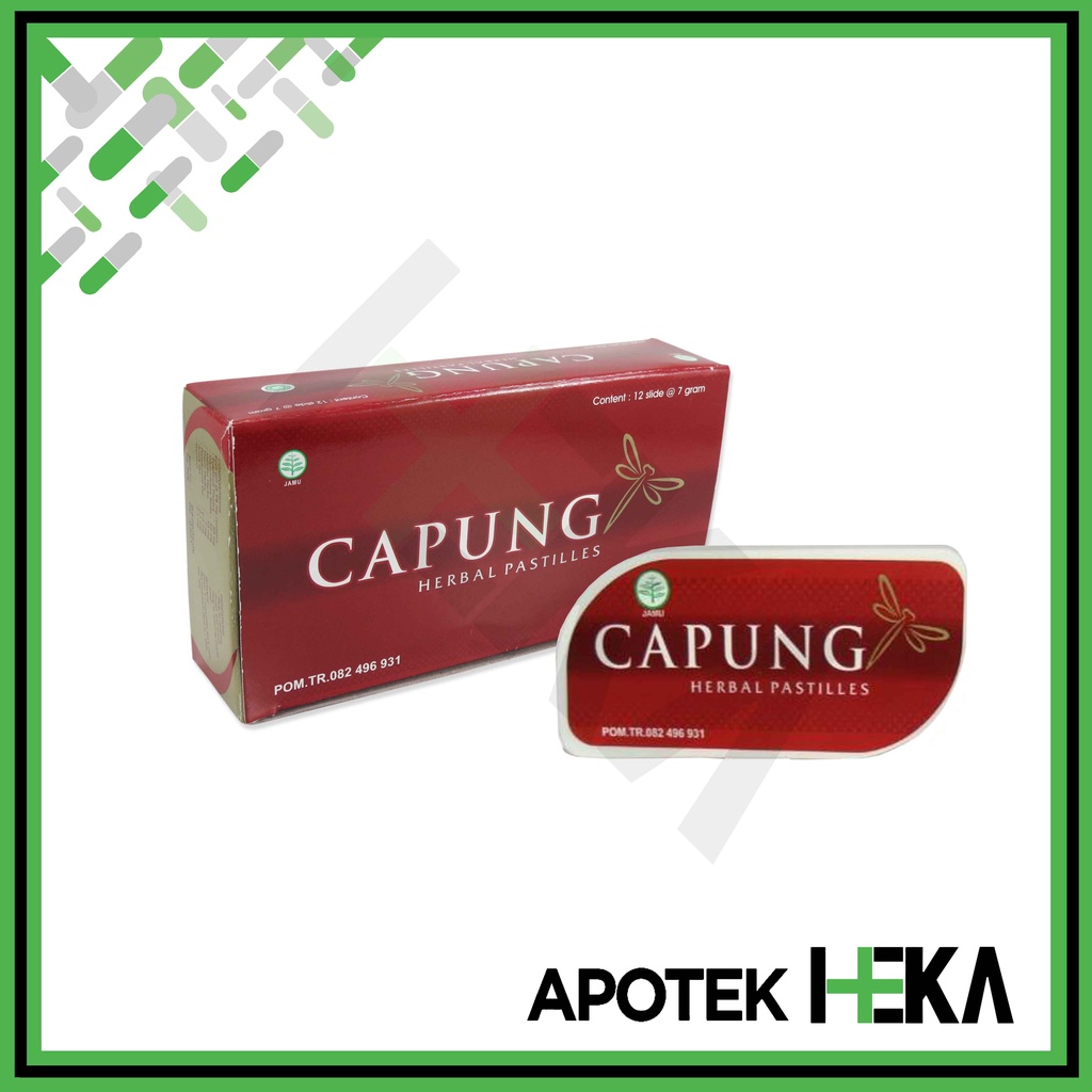 Capung Herbal Pastilles 7 g Box isi 12 - Meredakan Batuk (SEMARANG)