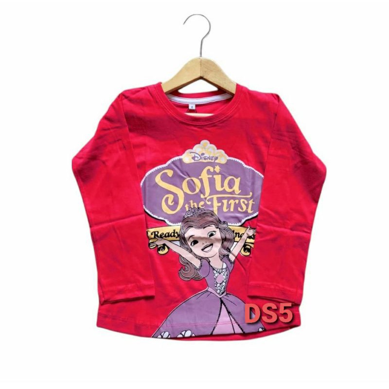 Kaos  disney anak perempuan 1-7 tahun