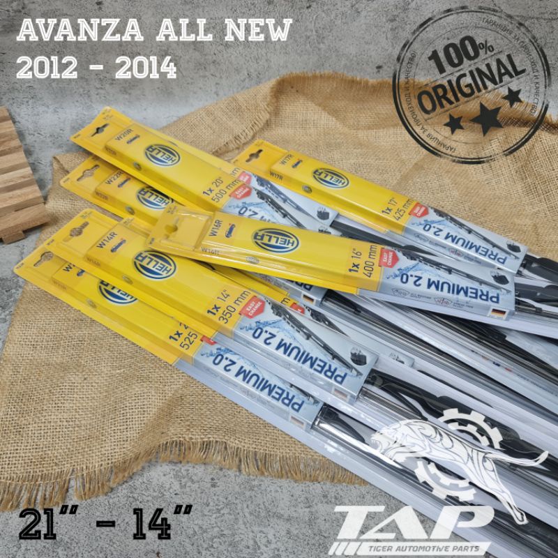 WIPER BLADE MOBIL AVANZA / XENIA ALL NEW HELLA PREMIUM 21&quot; - 14&quot; ORIGINAL