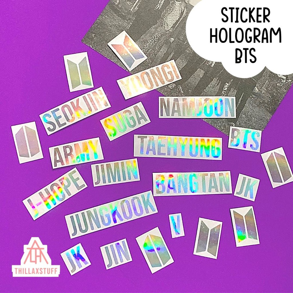 STICKER HOLOGRAM BTS | STIKER HOLOGRAM BTS | STICKER BANGTAN