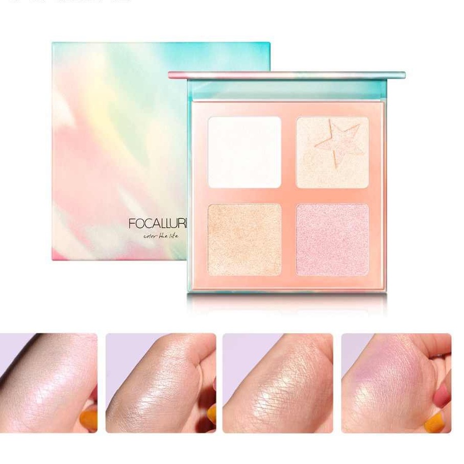 (READY &amp; ORI!) Focallure 4 Colors Highlighter Superstar Super Star - FA63 FA 63 waterproof terbaru viral