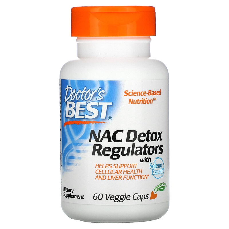 Doctors Best NAC Detox Regulators 60 Veggie Caps DR BEST NAC ORI USA