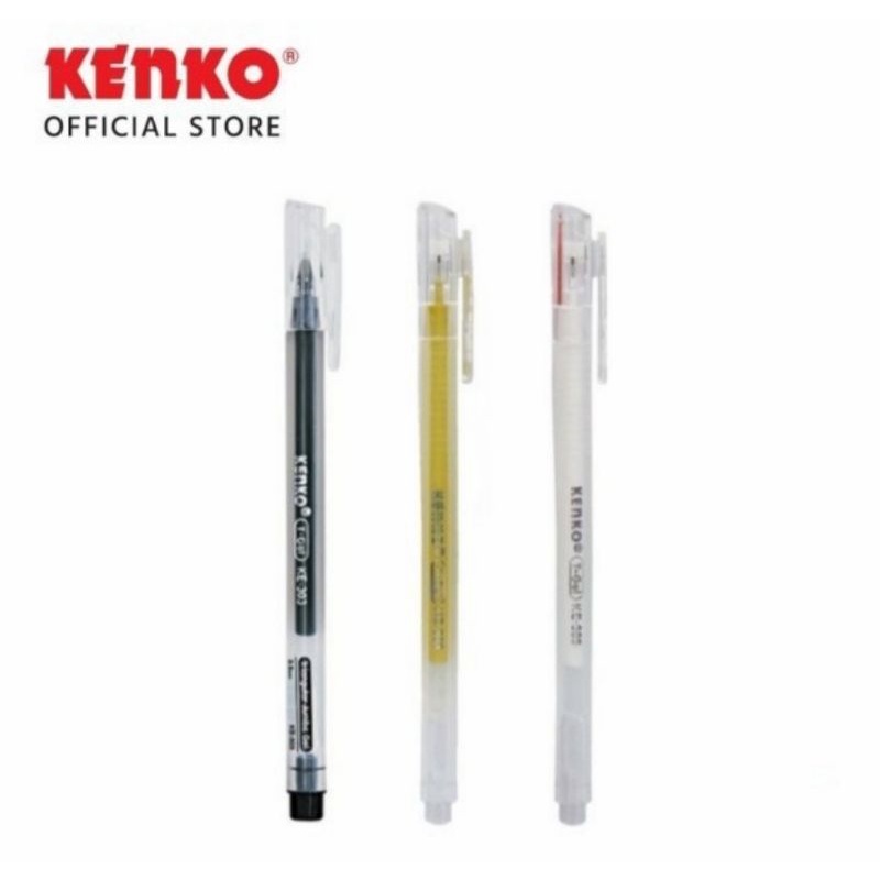 

Gel Pen Ke-303 T-Gel Black Blue Gold White Red Pulpen KENKO pena gel