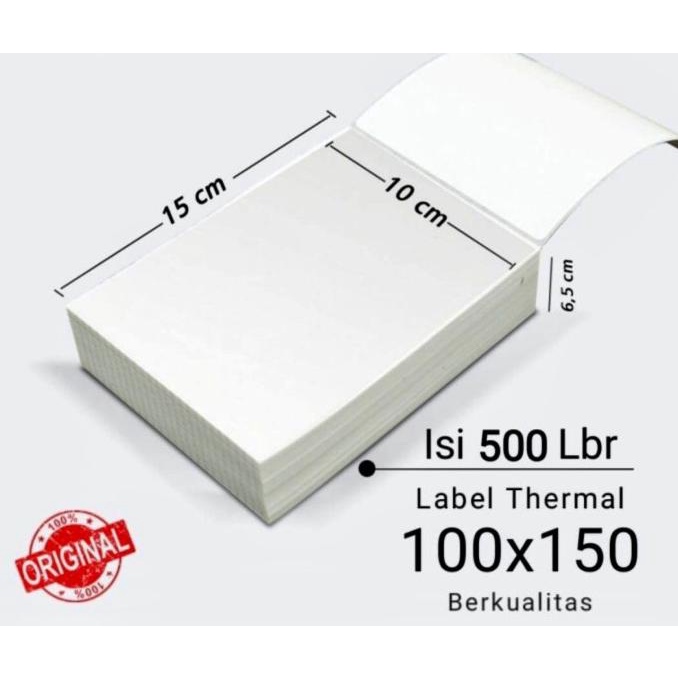 

~^~^~^] Label Barcode MURAH 100 x 150 A6 kertas stiker thermal 500 pcs