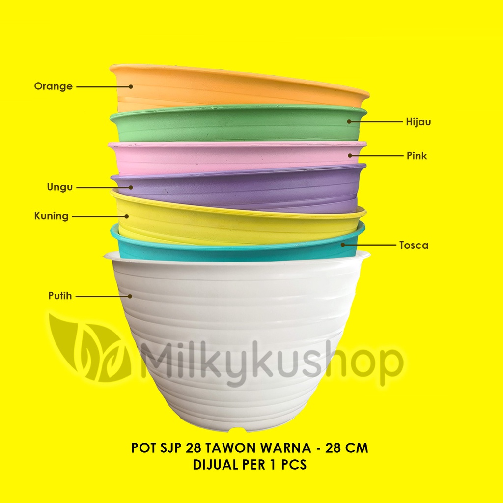 POT SJP 28 TAWON WARNA 28 CM - POT BUNGA TANAMAN