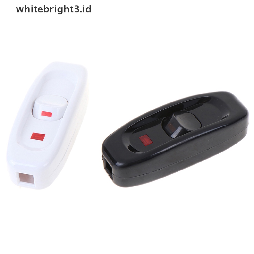 (whitebright3.id) Saklar On / Off Lampu Meja 10A Warna Hitam / Putih