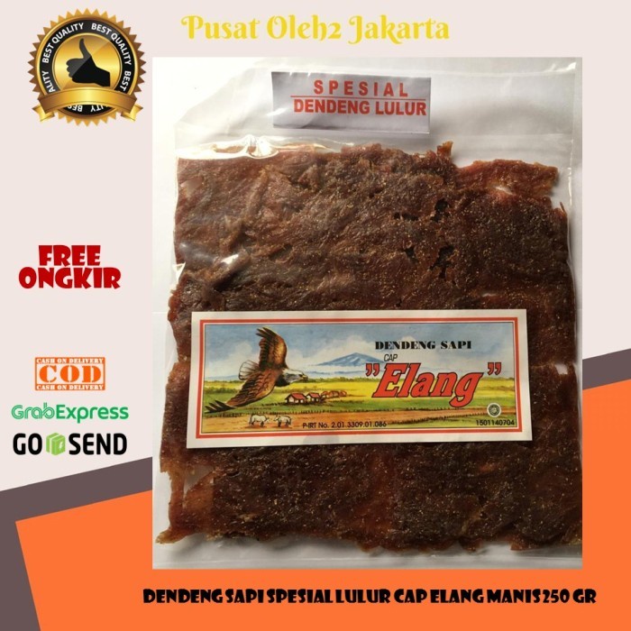 

DENDENG SAPI SPESIAL DENDENG LULUR CAP ELANG ORIGINAL 250 gr [PROMO]