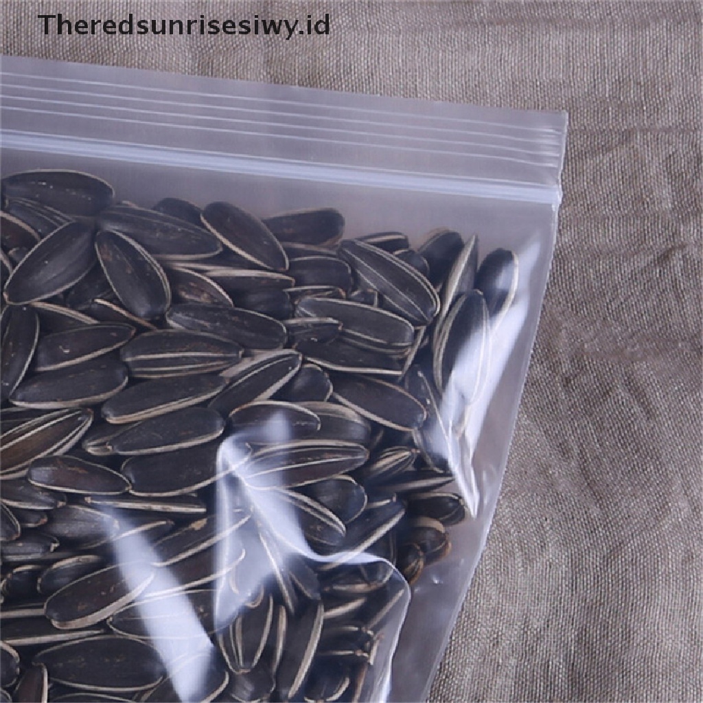 # Alat Rumah Tangga # 100pcs Kantong Plastik Tebal 0.12mm Dengan Zip Lock Resealable