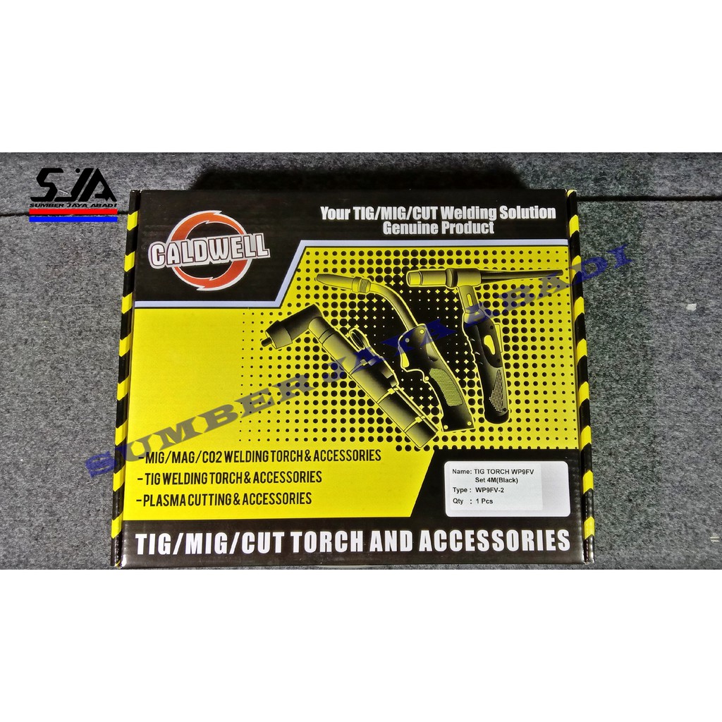 CALDWELL STANG ARGON /TIG TORCH WP9 FV PANJANG 4MTR " FLEXIBLE TORCH"