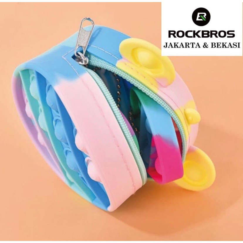 Pop It Bag Dompet Koin Kecil Mainan Anak Fidget Toys ADHD Autis Tiktok