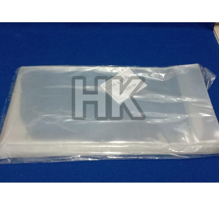 PLASTIK DUDUK OPP POLOS UKURAN 16 x 33  / PLASTIK JAJAN LEBARAN ( ISI 100 PCS )