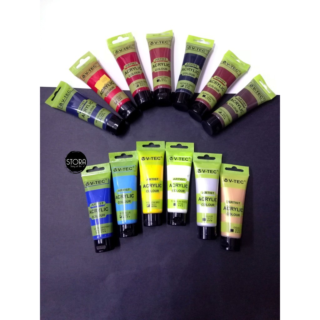 

V-Tec Artist Acrylic Colour / Cat Acrylic / V-Tec Cat Akrilik 35ml
