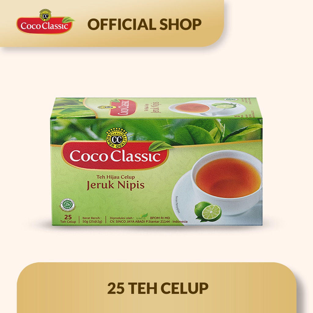 

Teh Coco Classic Aroma Jeruk Nipis Amplop isi 25 teabag