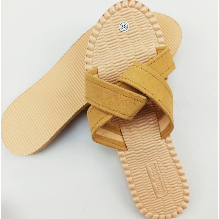 Sandal Wanita Suede Matress New Sendal Etnik FLip FLop Cewek Anyam Press-MOCCA