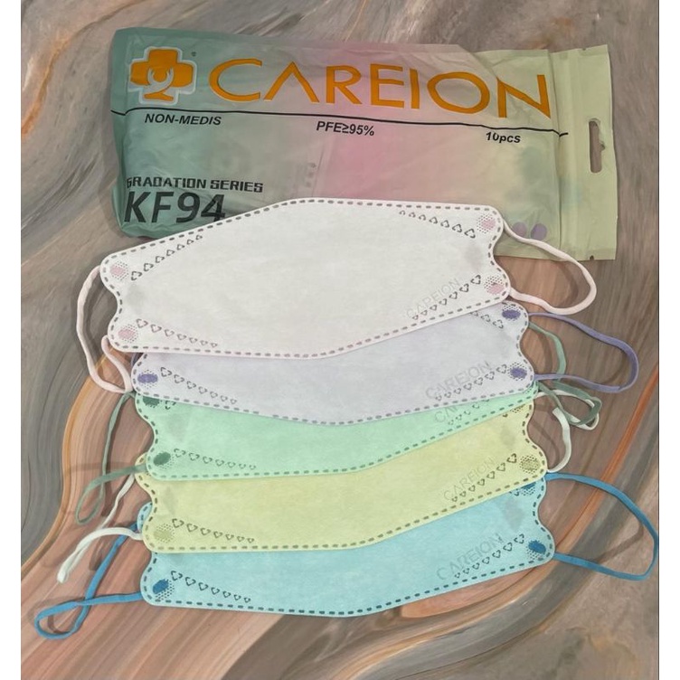 Masker Kf94 Careion Warna Gradation 4 Ply 10pcs