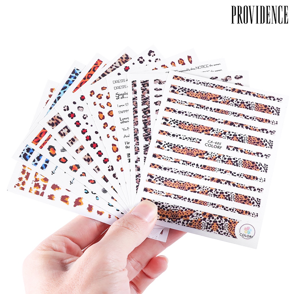 Providence Nail Sticker Easy To Paste Fashionable Leopard-print Paper Sticker Leopard-print Sticker For Winter