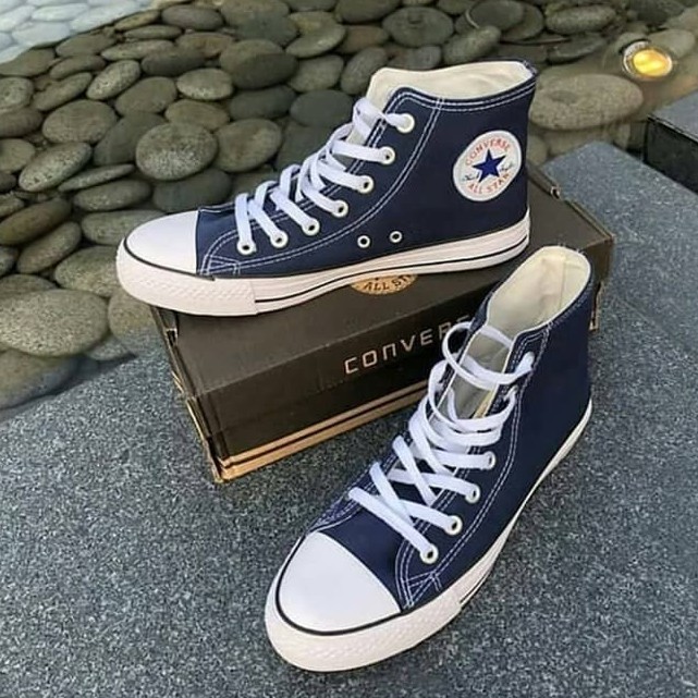 navy converse boots
