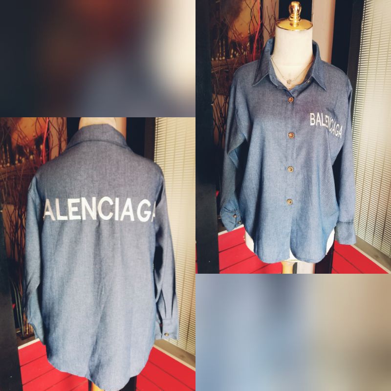 KEMEJA DENIM BALENCIAGA