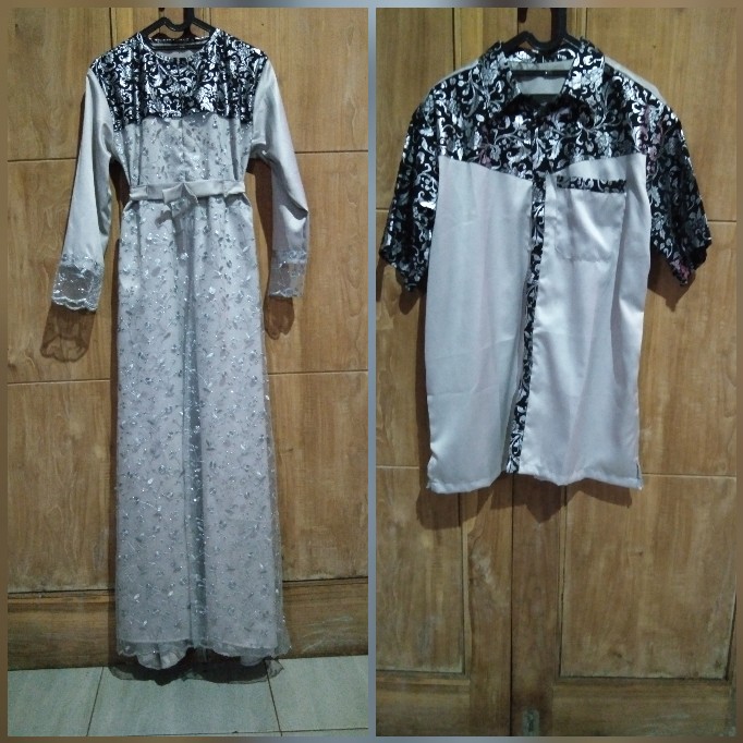 Batik Couple Katun Batik Mix Velvet +tille Busui, Karet Belakang, Pita Tali Bisa Dilepas